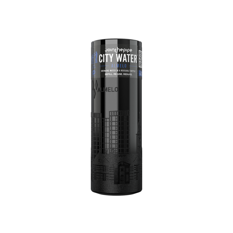 Filled Bottle | Almelo City Water Color: Black | Join The Pipe