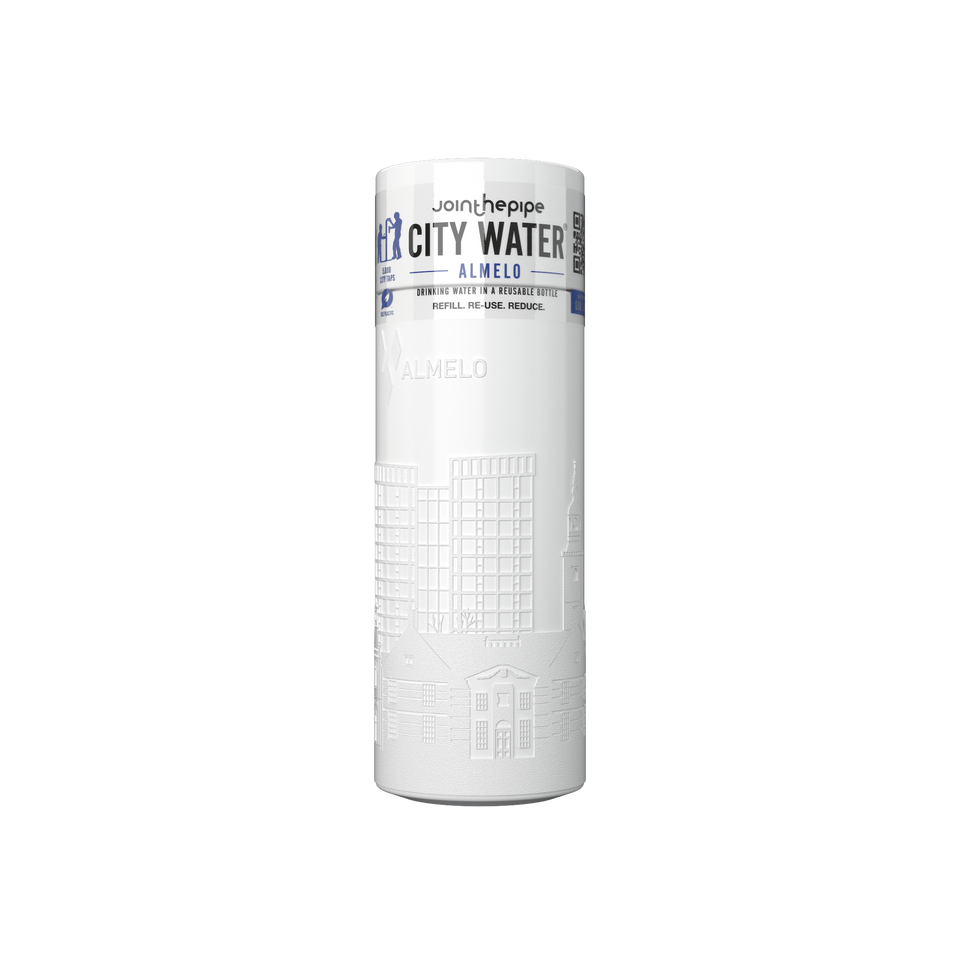 Filled Bottle | Almelo City Water Color: White | Join The Pipe