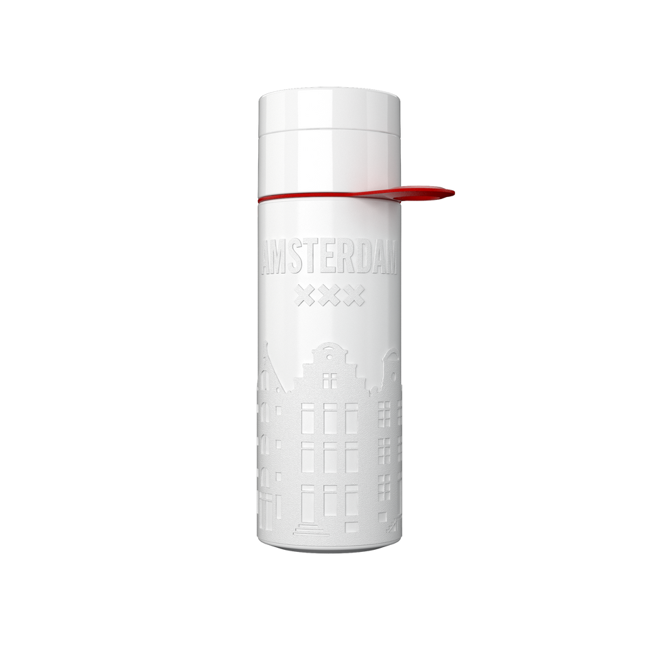 Branded Water Bottle (City Bottle) | Amsterdam Bottle 0.5L Bottle Color: White | Join The Pipe