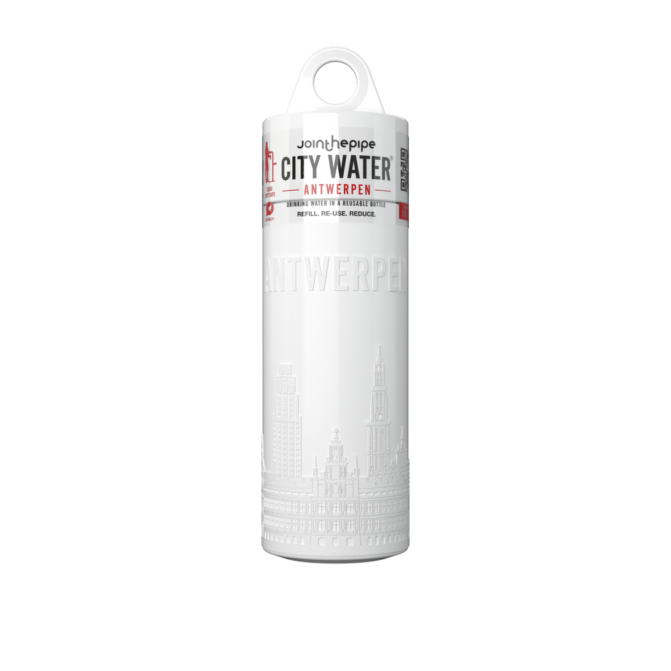 Filled Bottle | Antwerp City Water Color: White | Join The Pipe