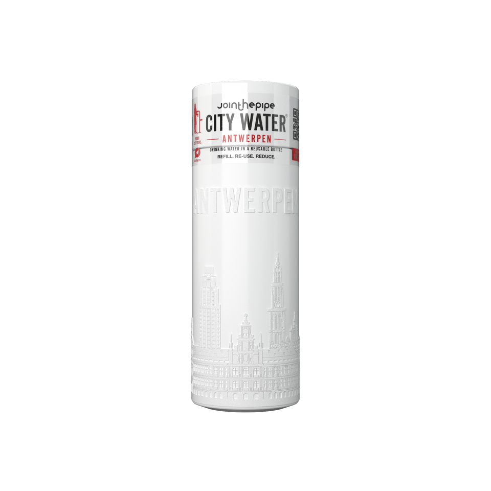 Filled Bottle | Antwerp City Water Color: White | Join The Pipe