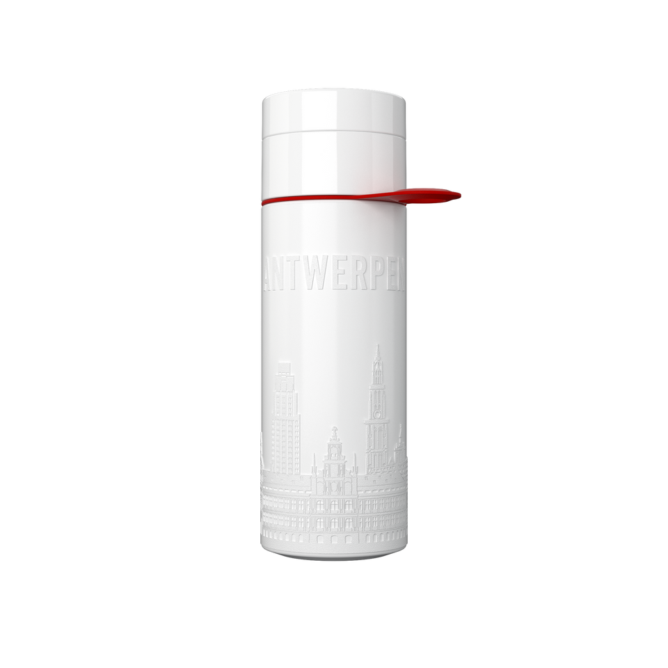 Branded Water Bottle (City Bottle) | Antwerp Bottle 0.5L Bottle Color: White | Join The Pipe