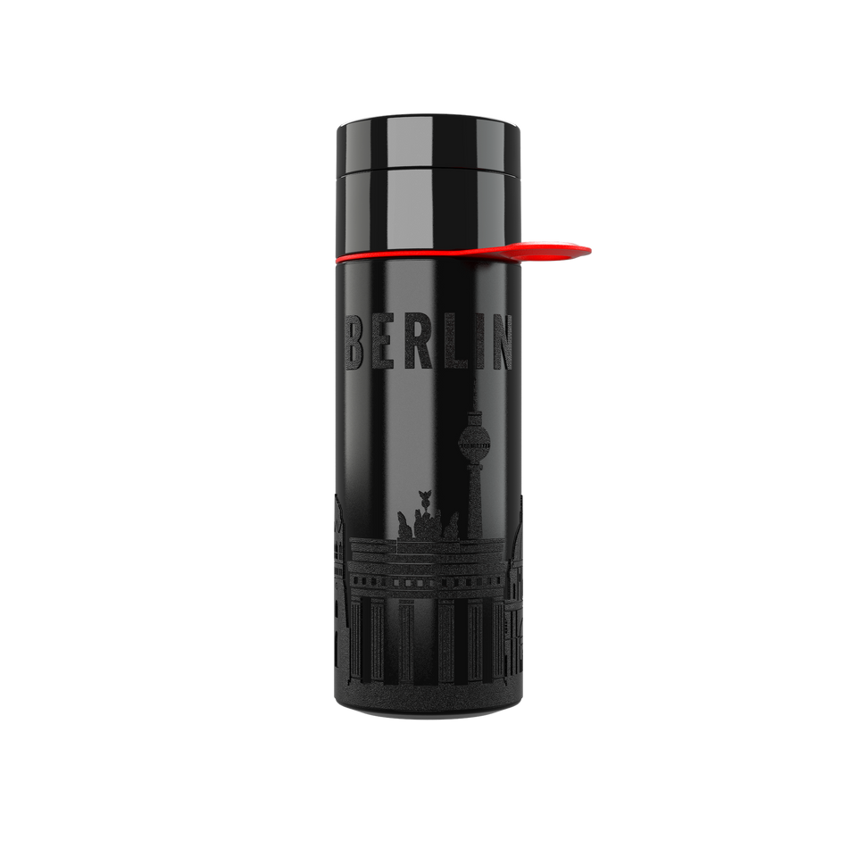 Branded Water Bottle (City Bottle) | Berlin Bottle 0.5L Bottle Color: Black | Join The Pipe