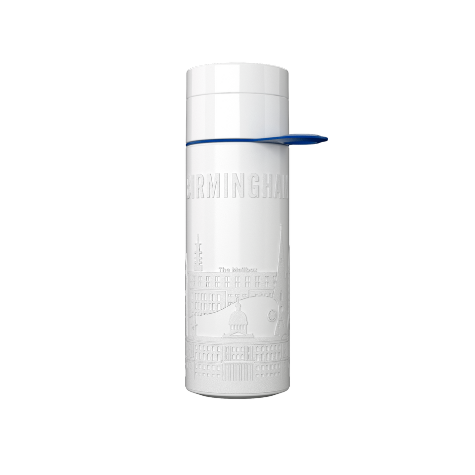 Branded Water Bottle (City Bottle) | Birmingham Bottle 0.5L Bottle Color: White | Join The Pipe