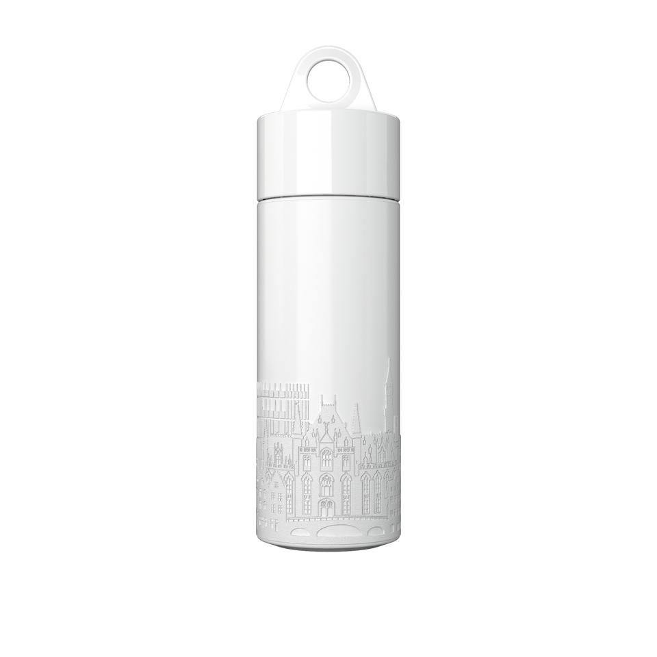 Filled Bottle | Brugge City Water Color: White, Black | Join The Pipe