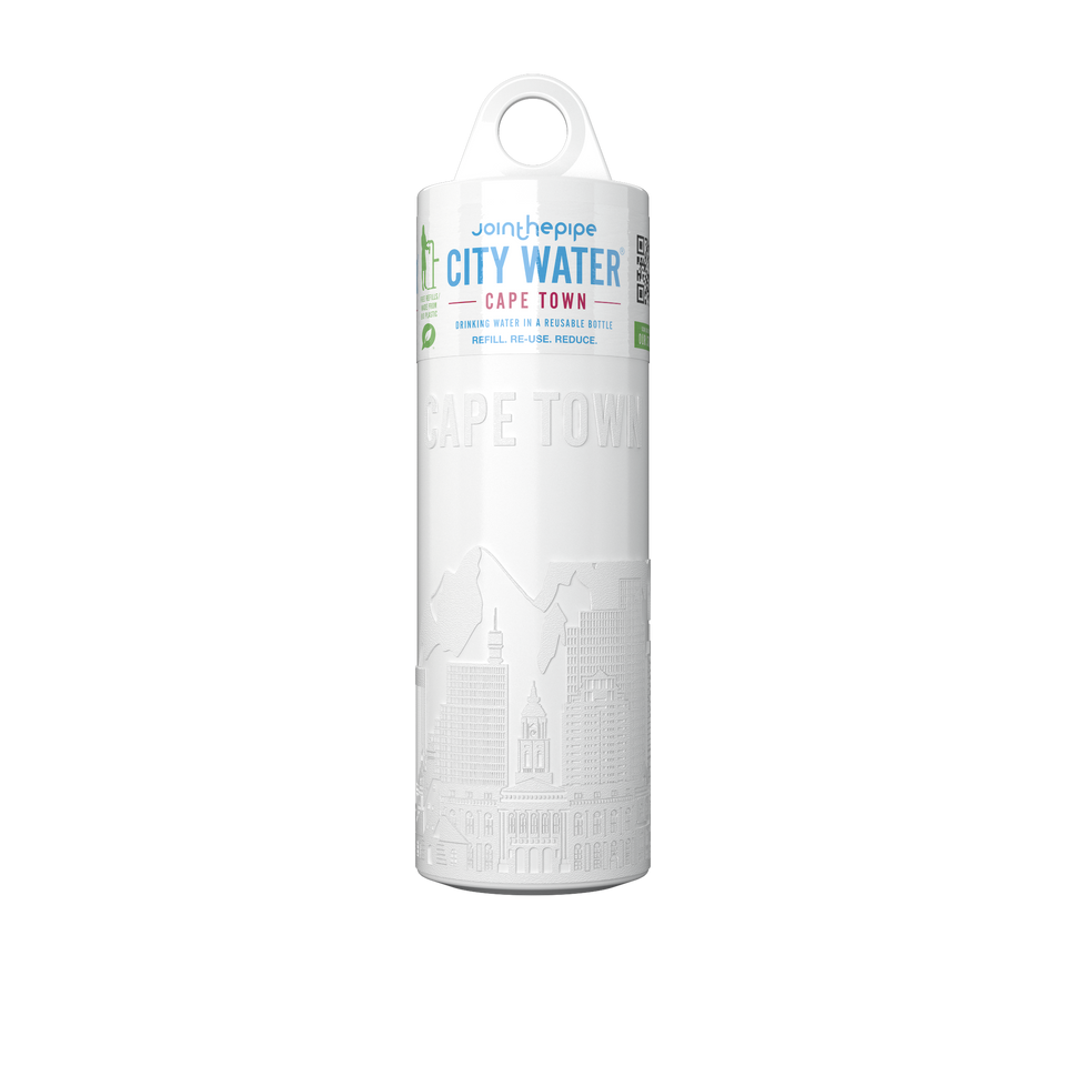 Filled Bottle | Cape Town City Water Color: White | Join The Pipe
