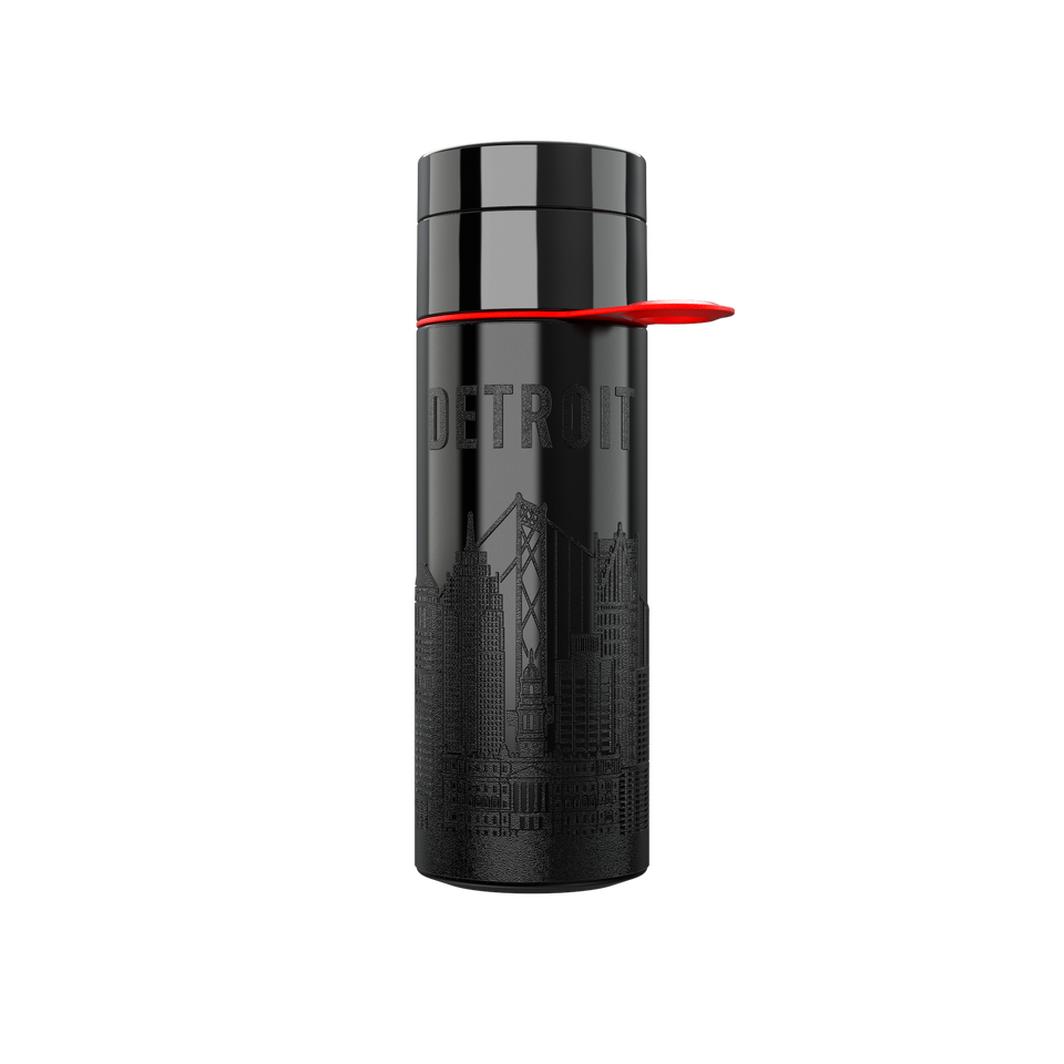 Branded Water Bottle (City Bottle) | Detroit Bottle 0.5L Bottle Color: Black | Join The Pipe