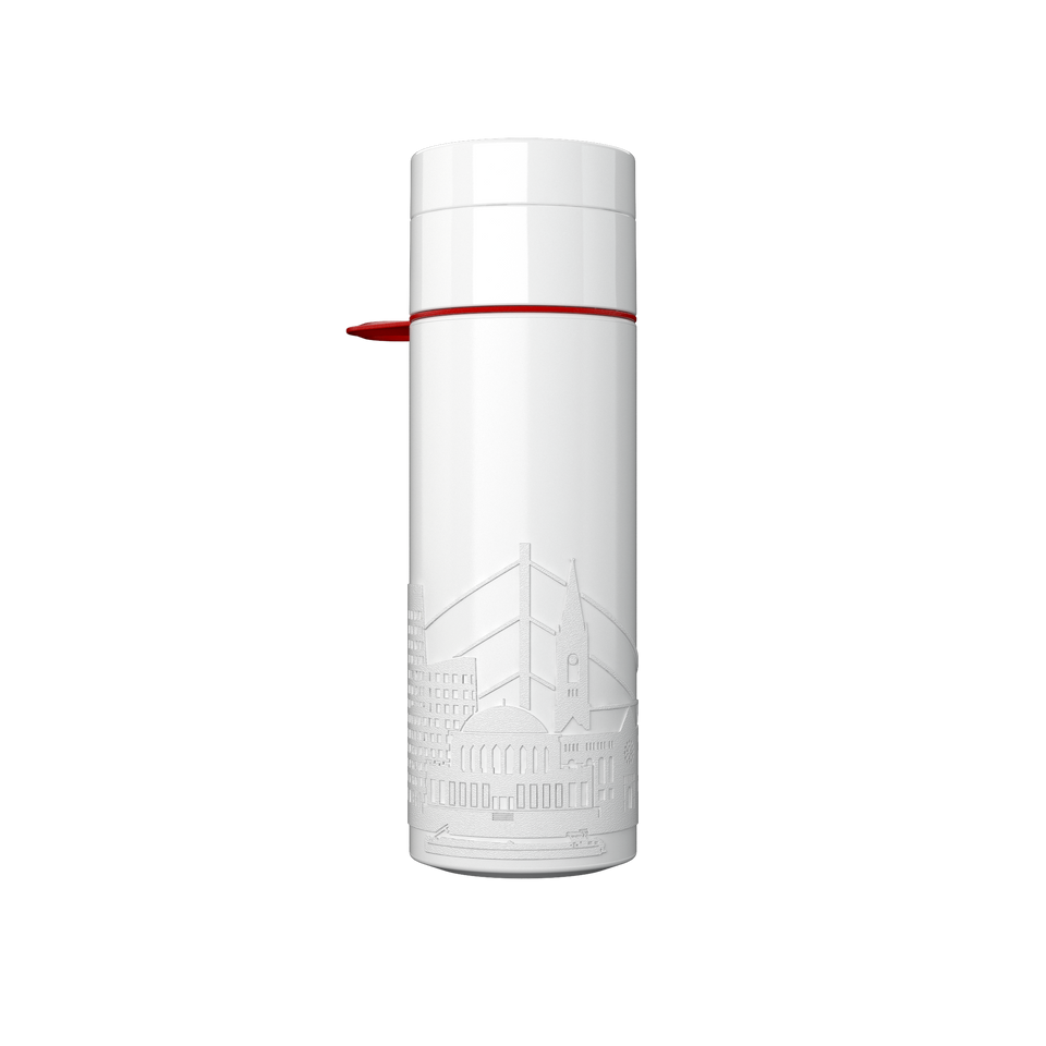 Water Bottle (City Bottle) | Dusseldorf Bottle 0.5L Bottle Color: White, Black | Join The Pipe