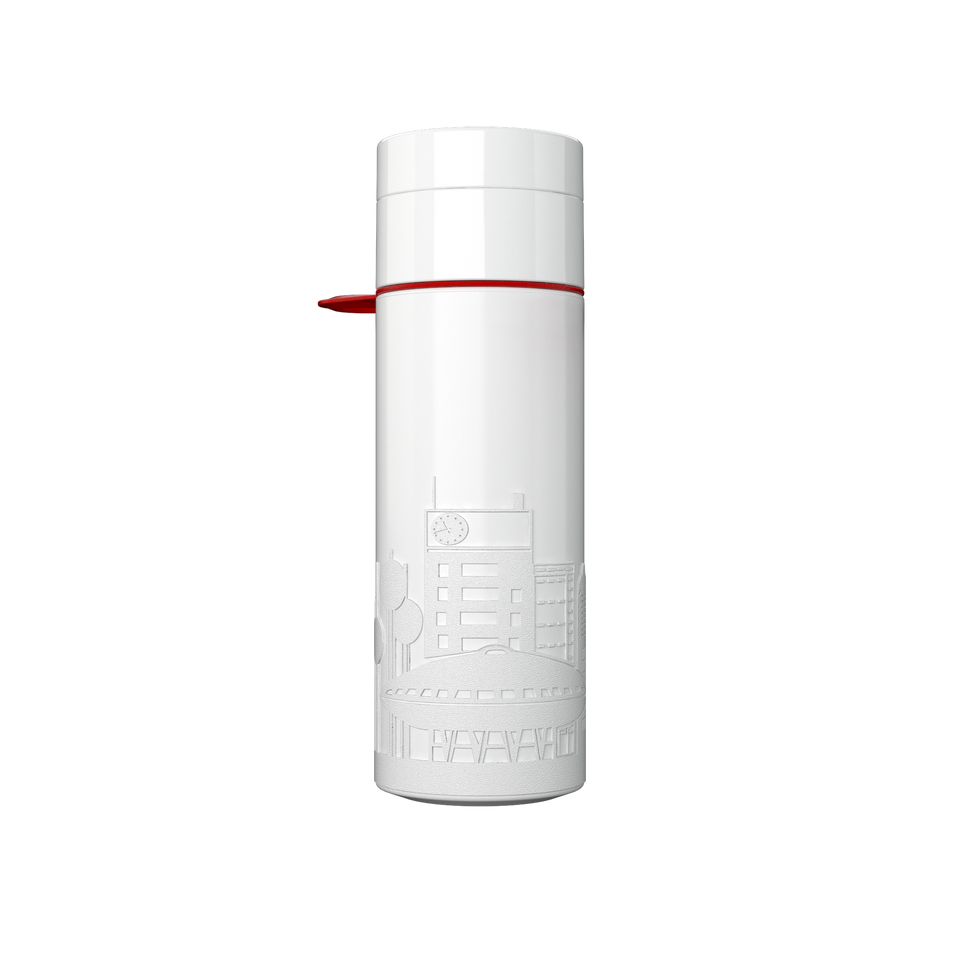 Water Bottle (City Bottle) | Eindhoven Bottle 0.5L Bottle Color: White, Black | Join The Pipe