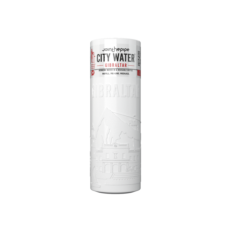 Filled Bottle | Gibraltar City Water Color: White | Join The Pipe