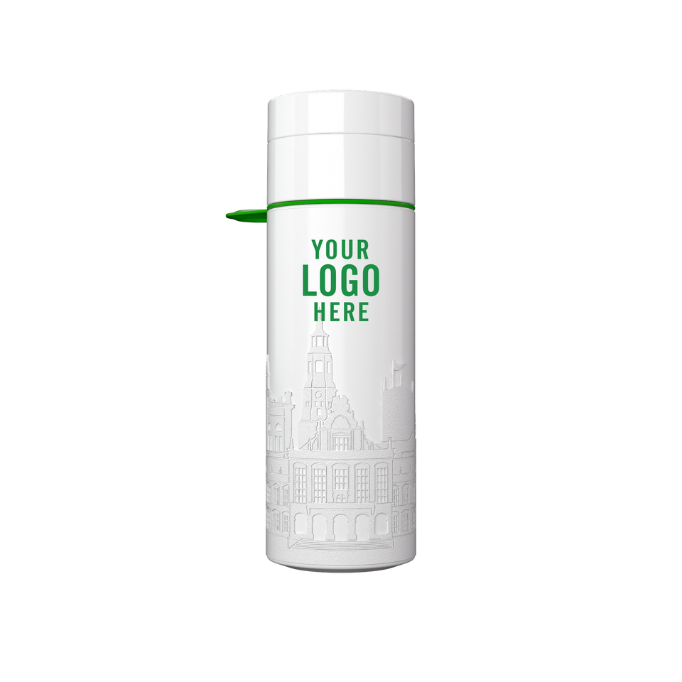 Branded Water Bottle (City Bottle) | Groningen Bottle 0.5L Bottle Color: White, Black | Join The Pipe