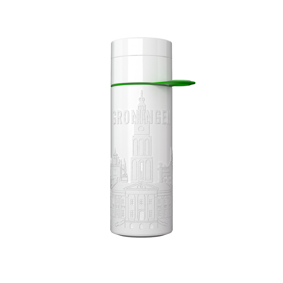 Branded Water Bottle (City Bottle) | Groningen Bottle 0.5L Bottle Color: White | Join The Pipe