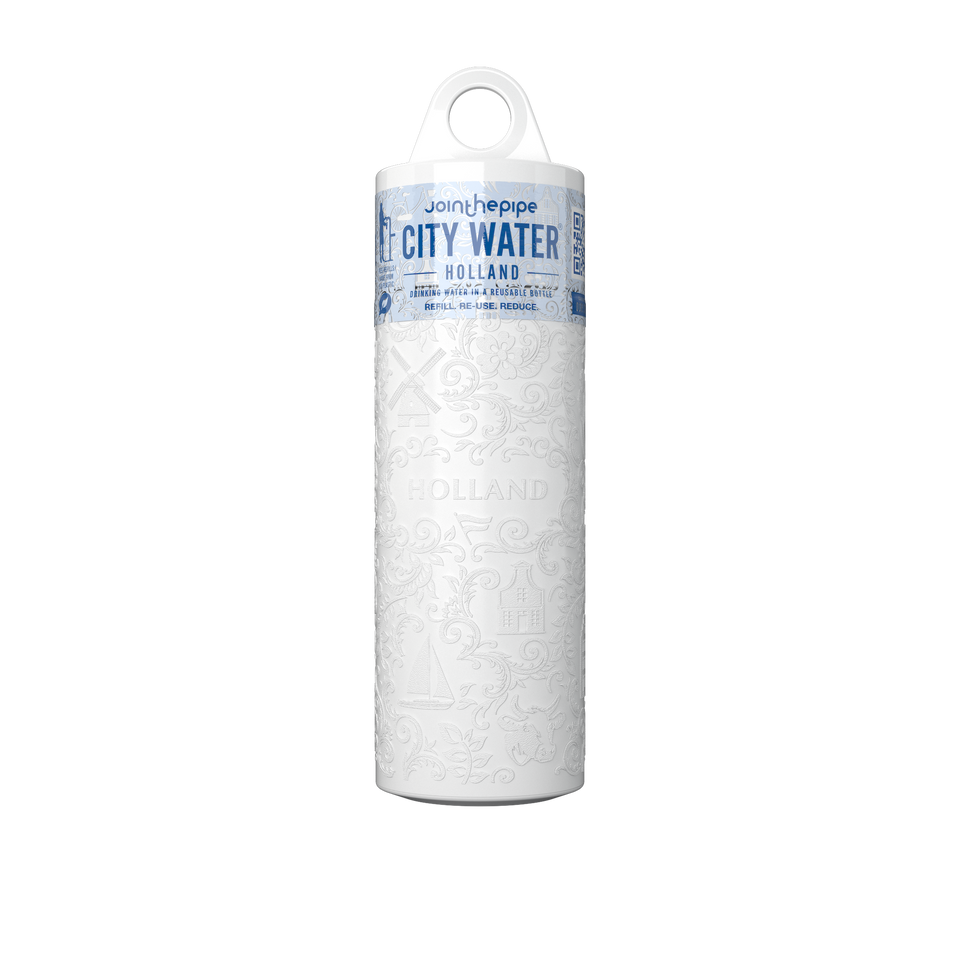Filled Bottle | Holland City Water Color: White | Join The Pipe