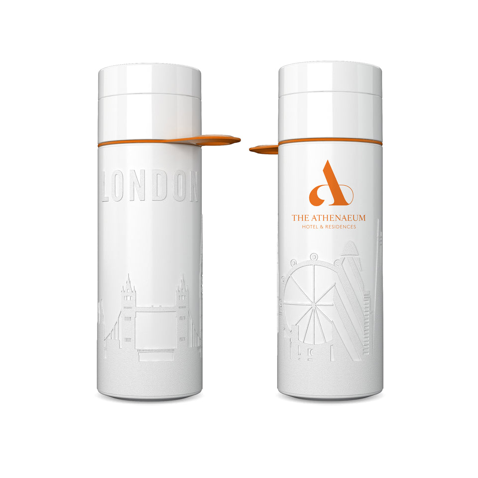 Branded Water Bottle (City Bottle) | London Bottle 0.5L Bottle Color: White, Black | Join The Pipe