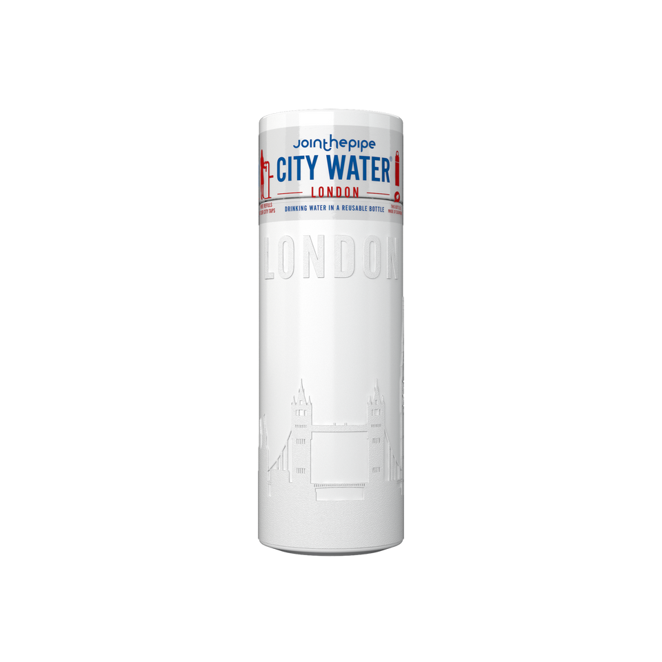 Filled Bottle | London City Water Color: White | Join The Pipe