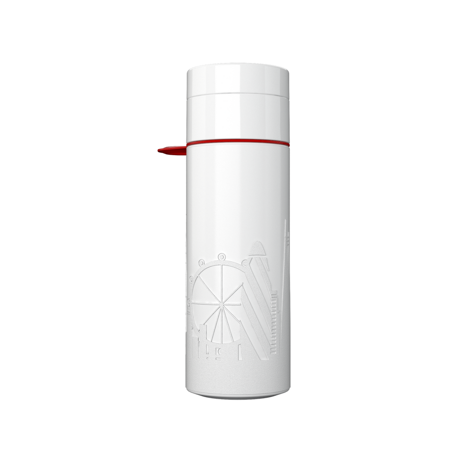 Branded Water Bottle (City Bottle) | London Bottle 0.5L Bottle Color: White, Black | Join The Pipe