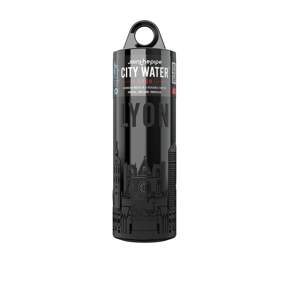 Filled Bottle | Lyon City Water Color: Black | Join The Pipe