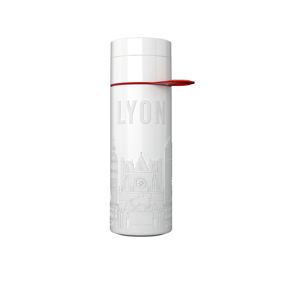 Branded Water Bottle (City Bottle) | Lyon Bottle 0.5L Bottle Color: White | Join The Pipe