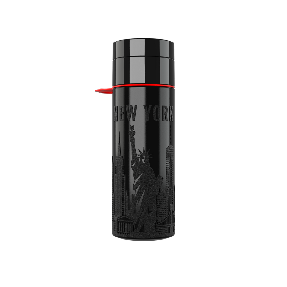 Branded Water Bottle (City Bottle) | New York Bottle 0.5L Bottle Color: Black | Join The Pipe