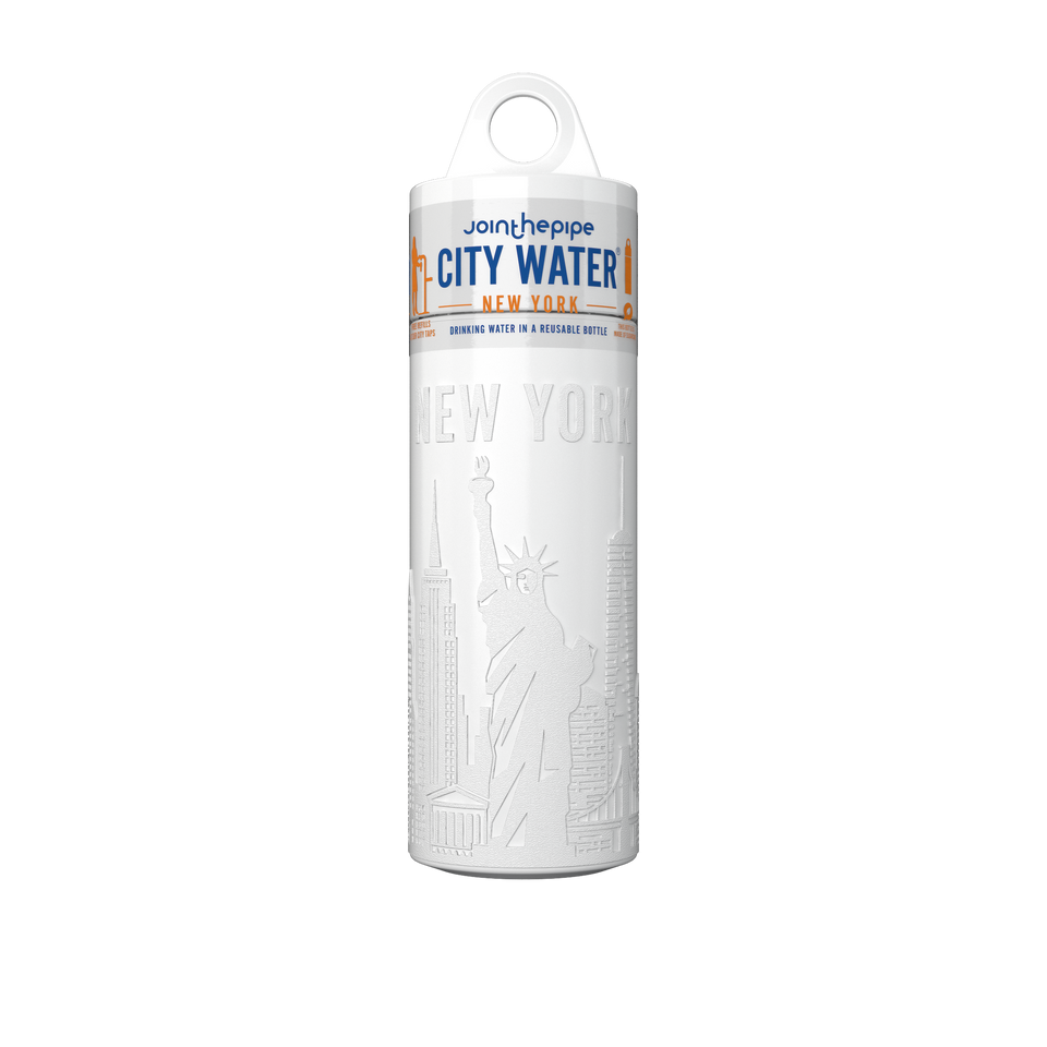 Filled Bottle | New York City Water Color: White | Join The Pipe