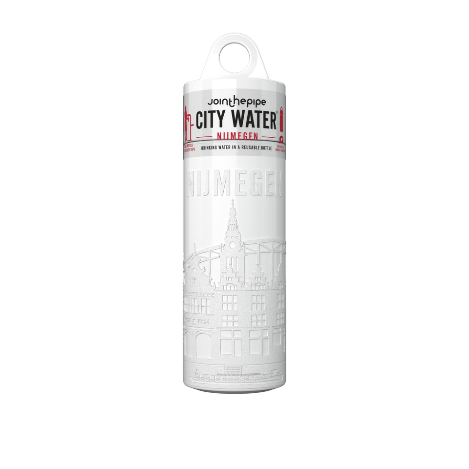Filled Bottle | Nijmegen City Water Color: White | Join The Pipe