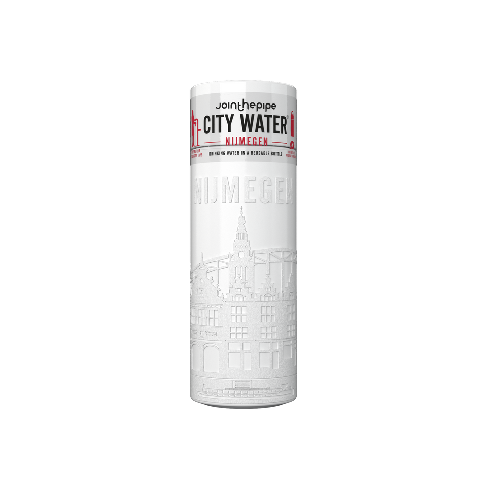 Filled Bottle | Nijmegen City Water Color: White | Join The Pipe