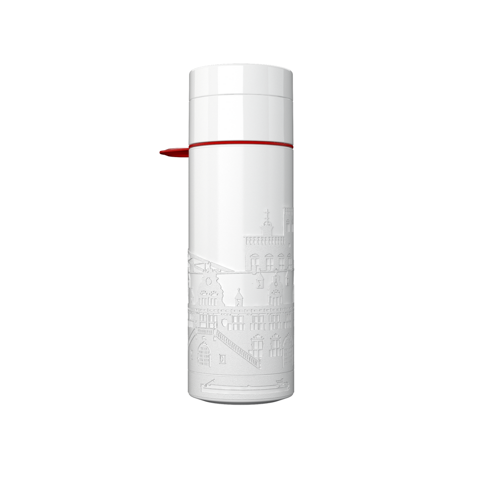 Water Bottle (City Bottle) | Nijmegen Bottle 0.5L Bottle Color: White, Black | Join The Pipe