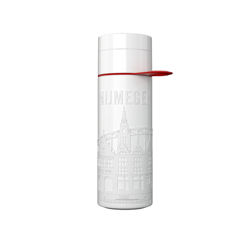 Branded Water Bottle (City Bottle) | Nijmegen Bottle 0.5L Bottle Color: White | Join The Pipe