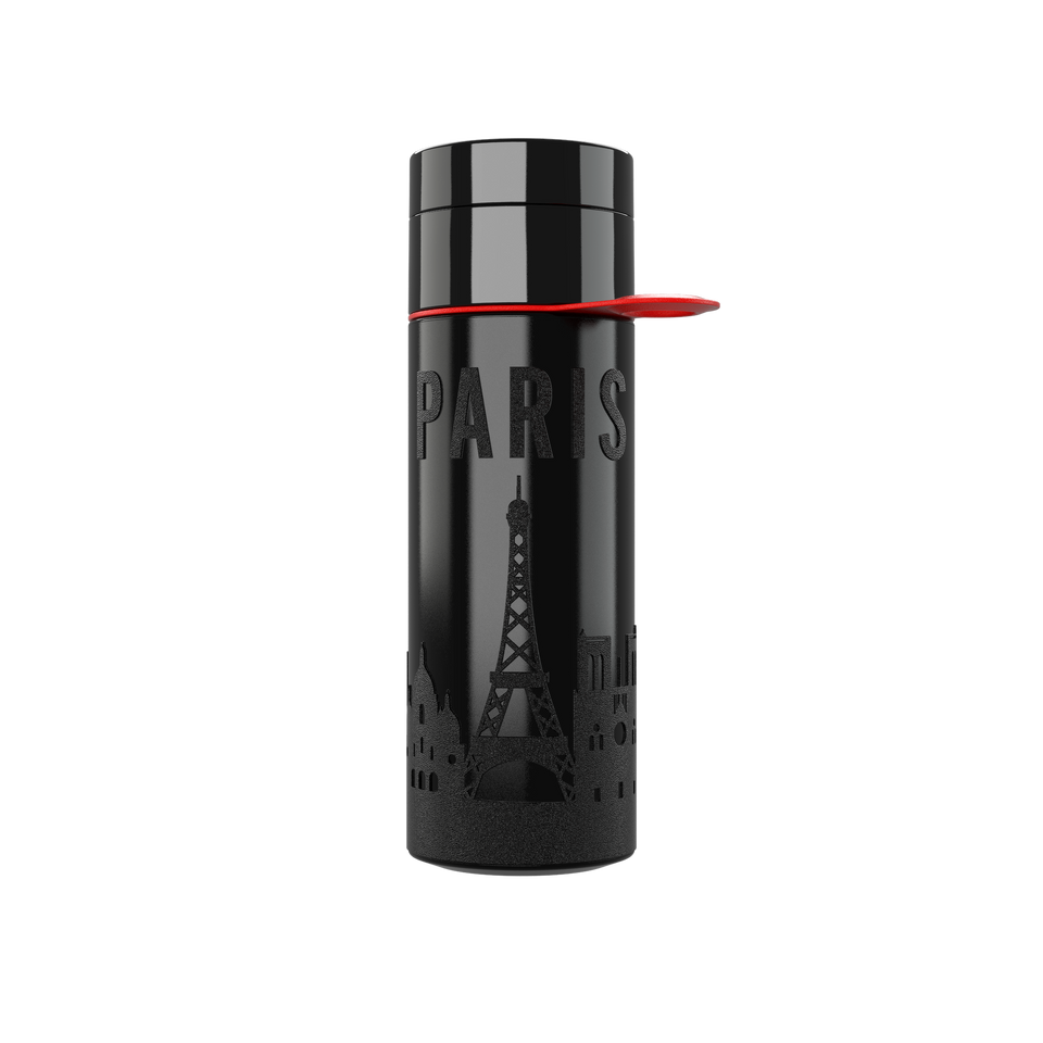 Branded Water Bottle (City Bottle) | Paris Bottle 0.5L Bottle Color: Black | Join The Pipe