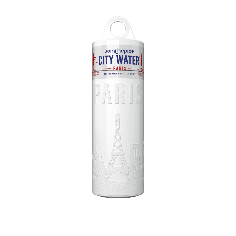 Filled Bottle | Paris City Water Color: White | Join The Pipe