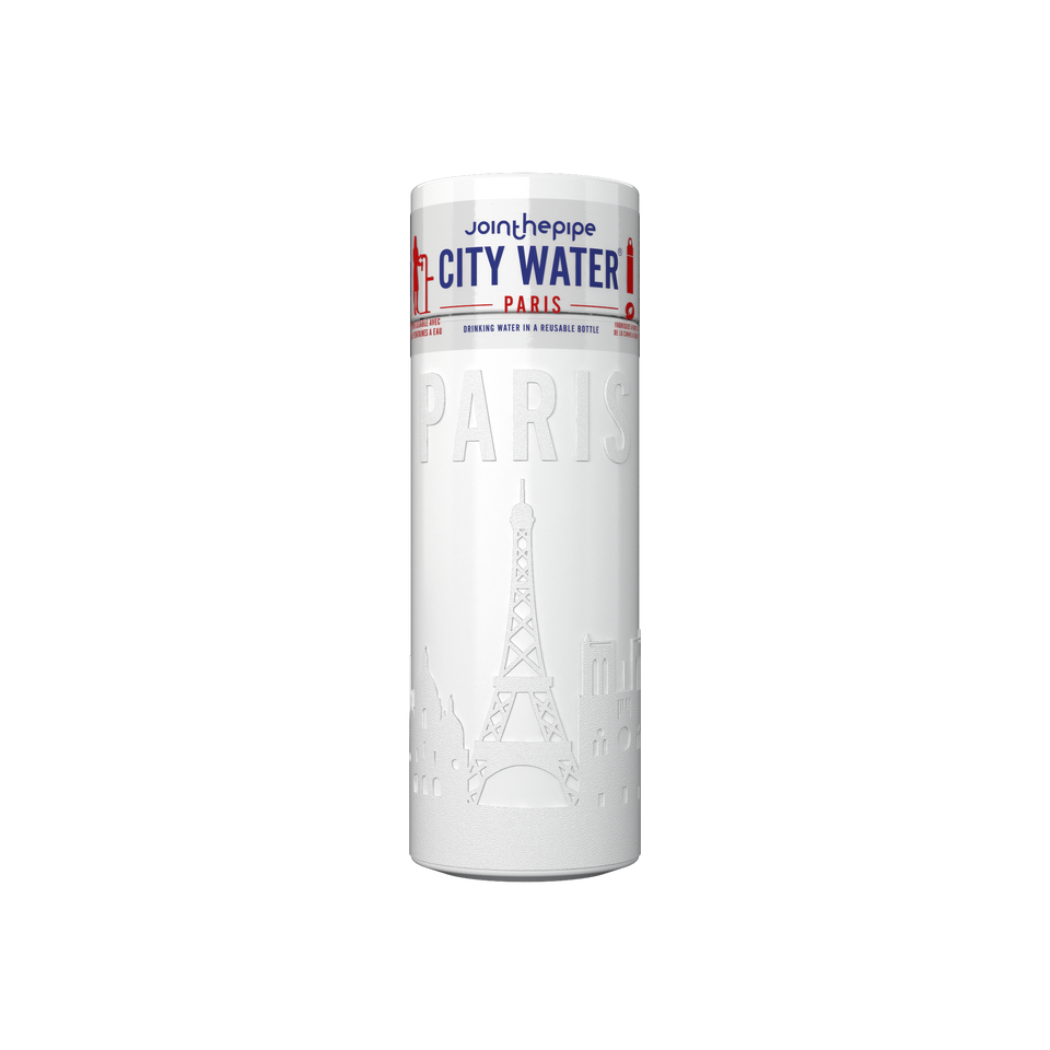 Filled Bottle | Paris City Water Color: White | Join The Pipe
