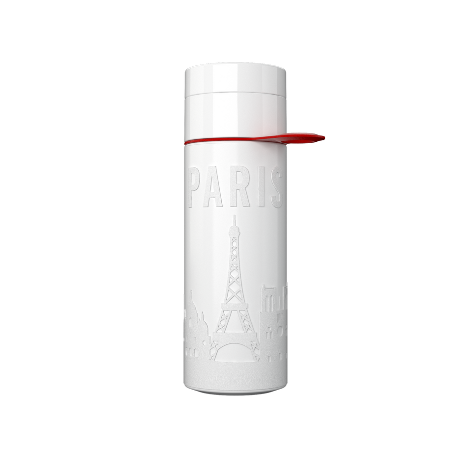 Branded Water Bottle (City Bottle) | Paris Bottle 0.5L Bottle Color: White | Join The Pipe