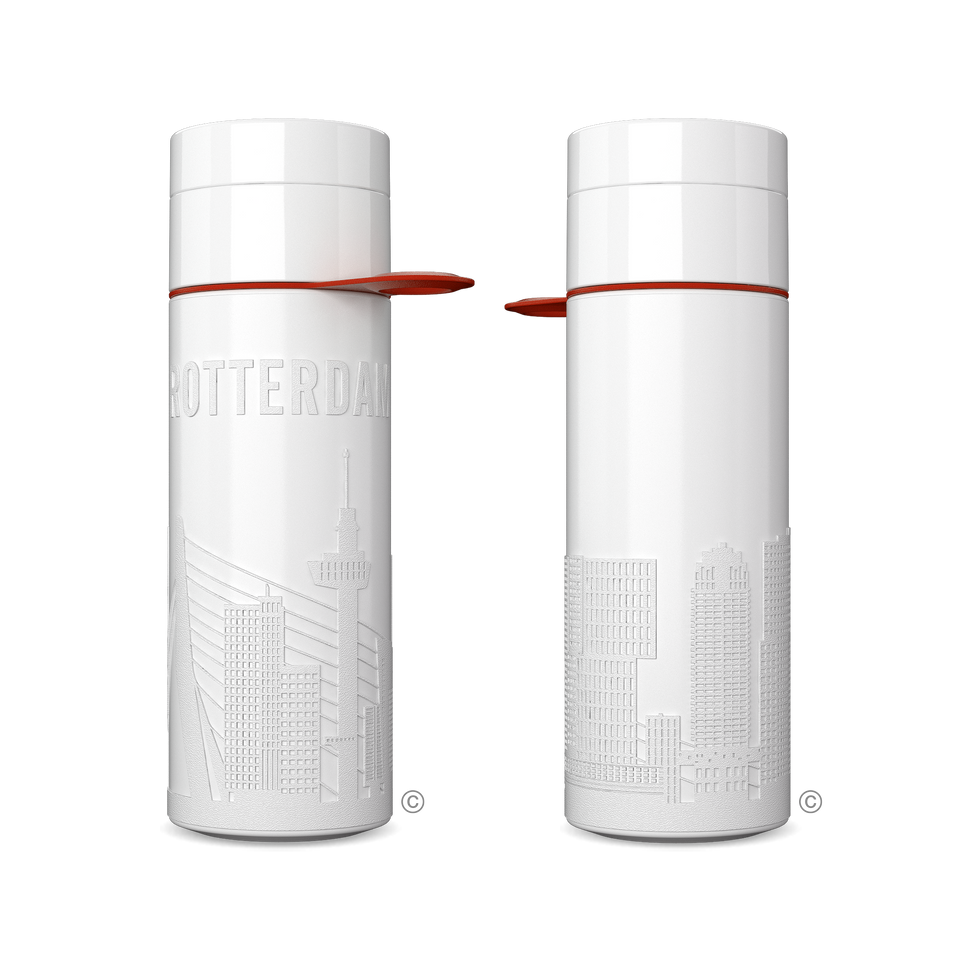 Branded Water Bottle (City Bottle) | Rotterdam Bottle 0.5L Bottle Color: White, Black | Join The Pipe