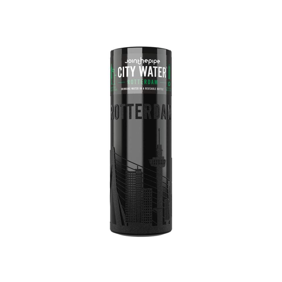 Filled Bottle | Rotterdam City Water Color: Black | Join The Pipe
