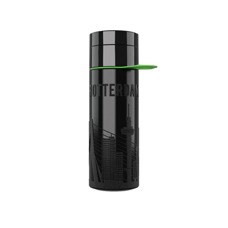 Branded Water Bottle (City Bottle) | Rotterdam Bottle 0.5L Bottle Color: Black | Join The Pipe