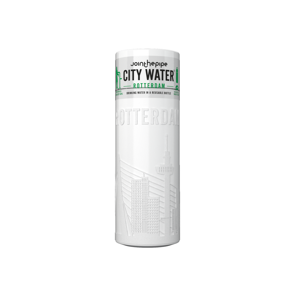 Filled Bottle | Rotterdam City Water Color: White | Join The Pipe