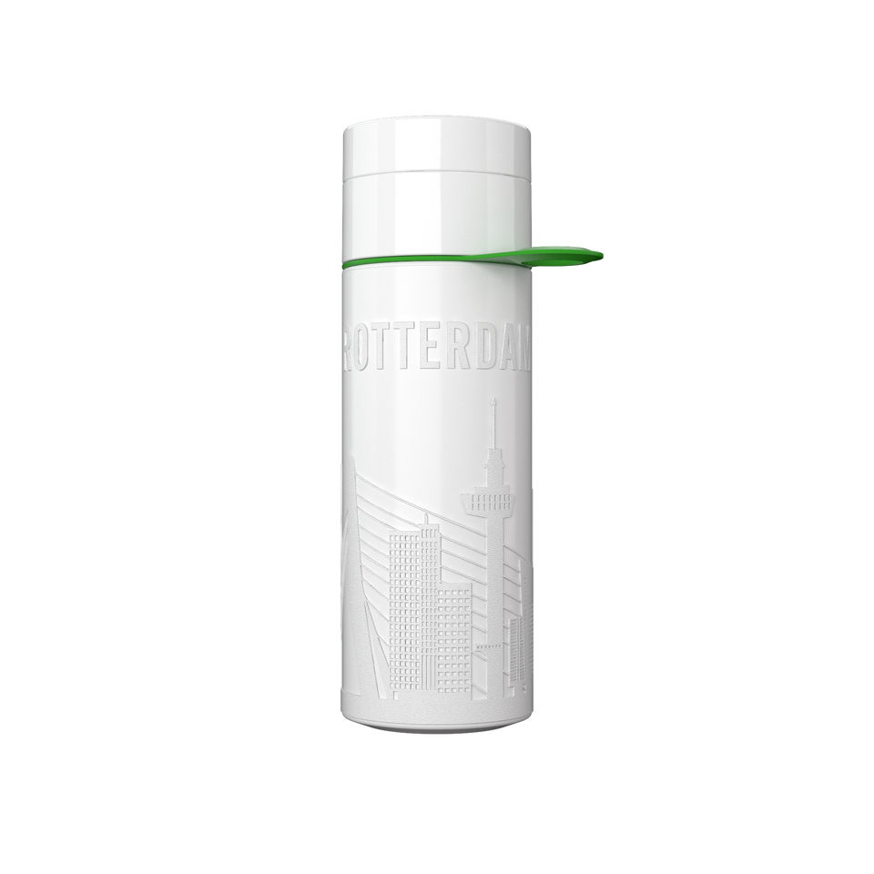 Branded Water Bottle (City Bottle) | Rotterdam Bottle 0.5L Bottle Color: White | Join The Pipe