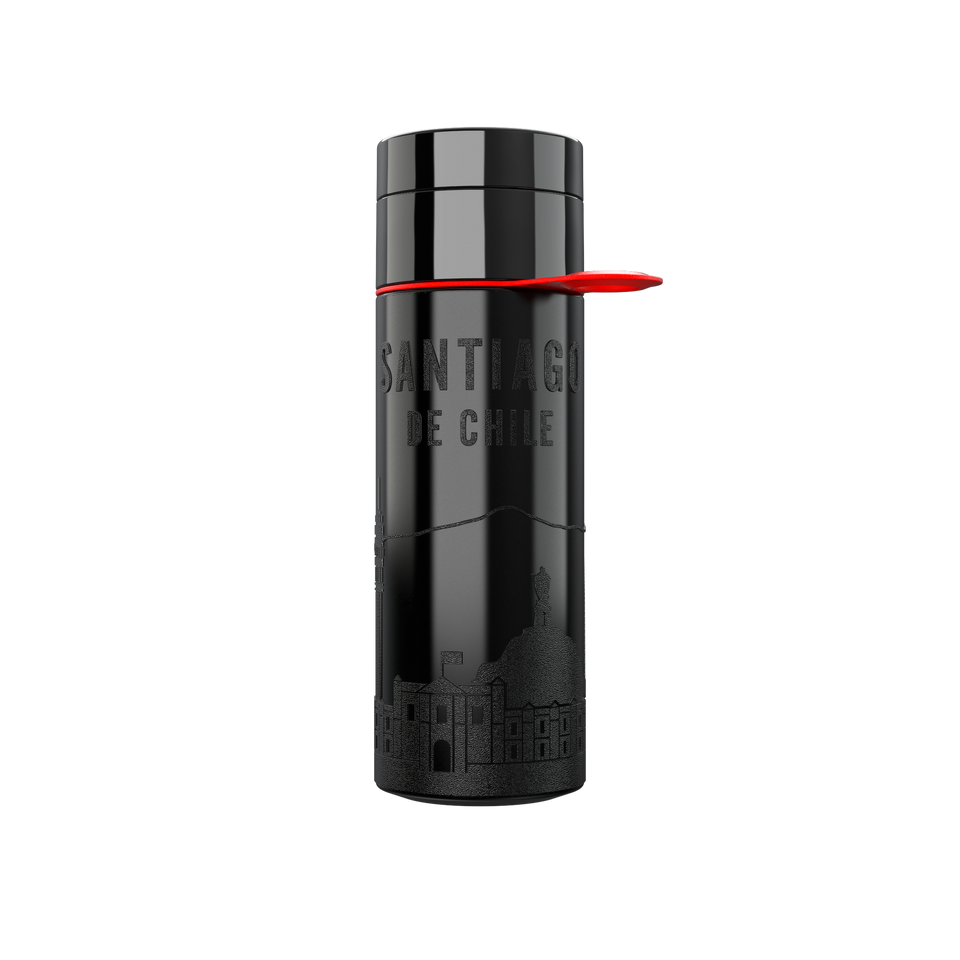 Branded Water Bottle (City Bottle) | Santiago de Chile Bottle 0.5L Bottle Color: Black | Join The Pipe