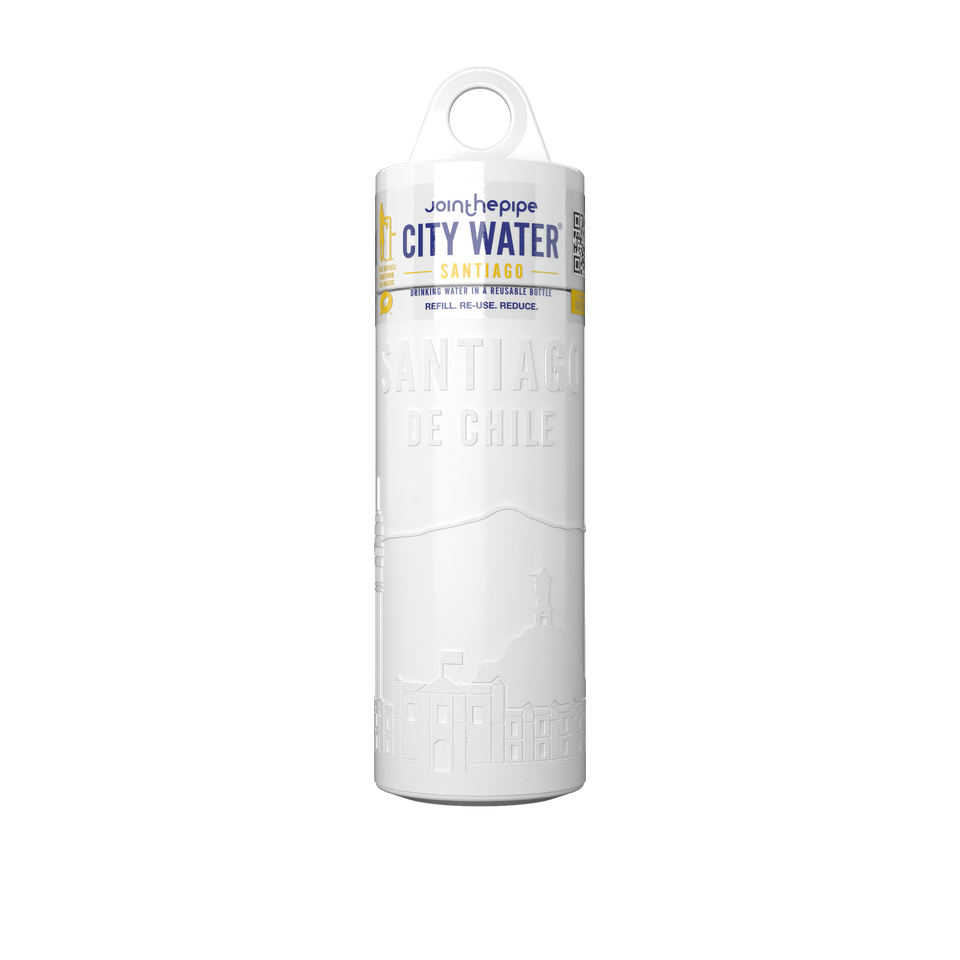 Filled Bottle | Santiago de Chili City Water Color: White | Join The Pipe
