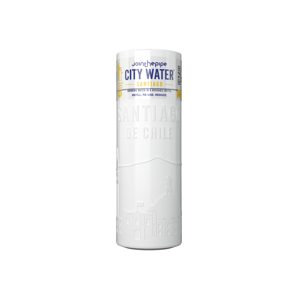 Filled Bottle | Santiago de Chili City Water Color: White | Join The Pipe