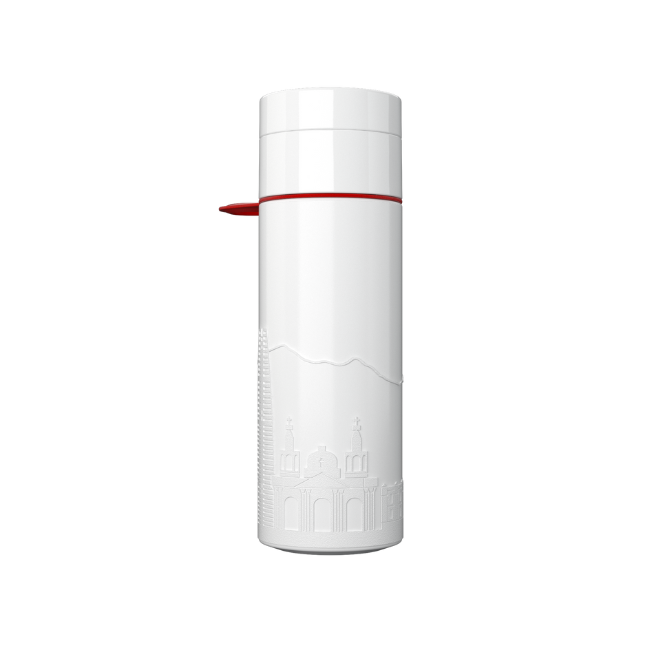 Branded Water Bottle (City Bottle) | Santiago de Chile Bottle 0.5L Bottle Color: White, Black | Join The Pipe