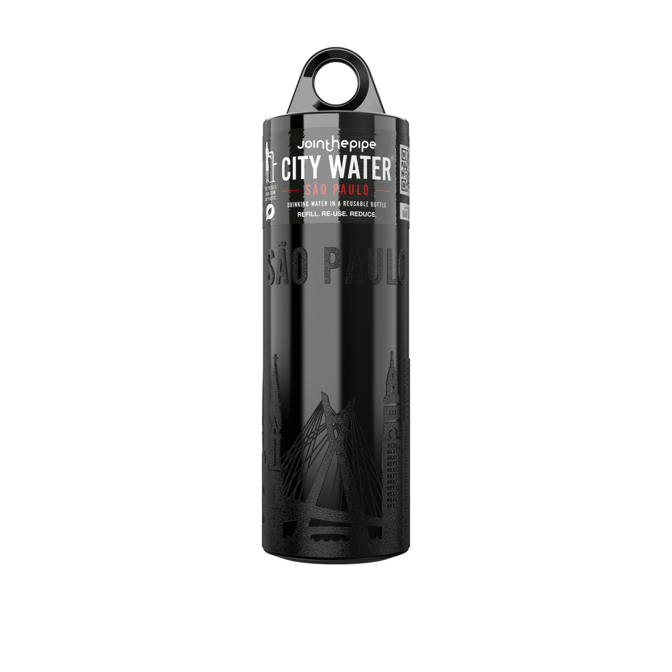 Filled Bottle | Sao Paulo City Water Color: Black | Join The Pipe