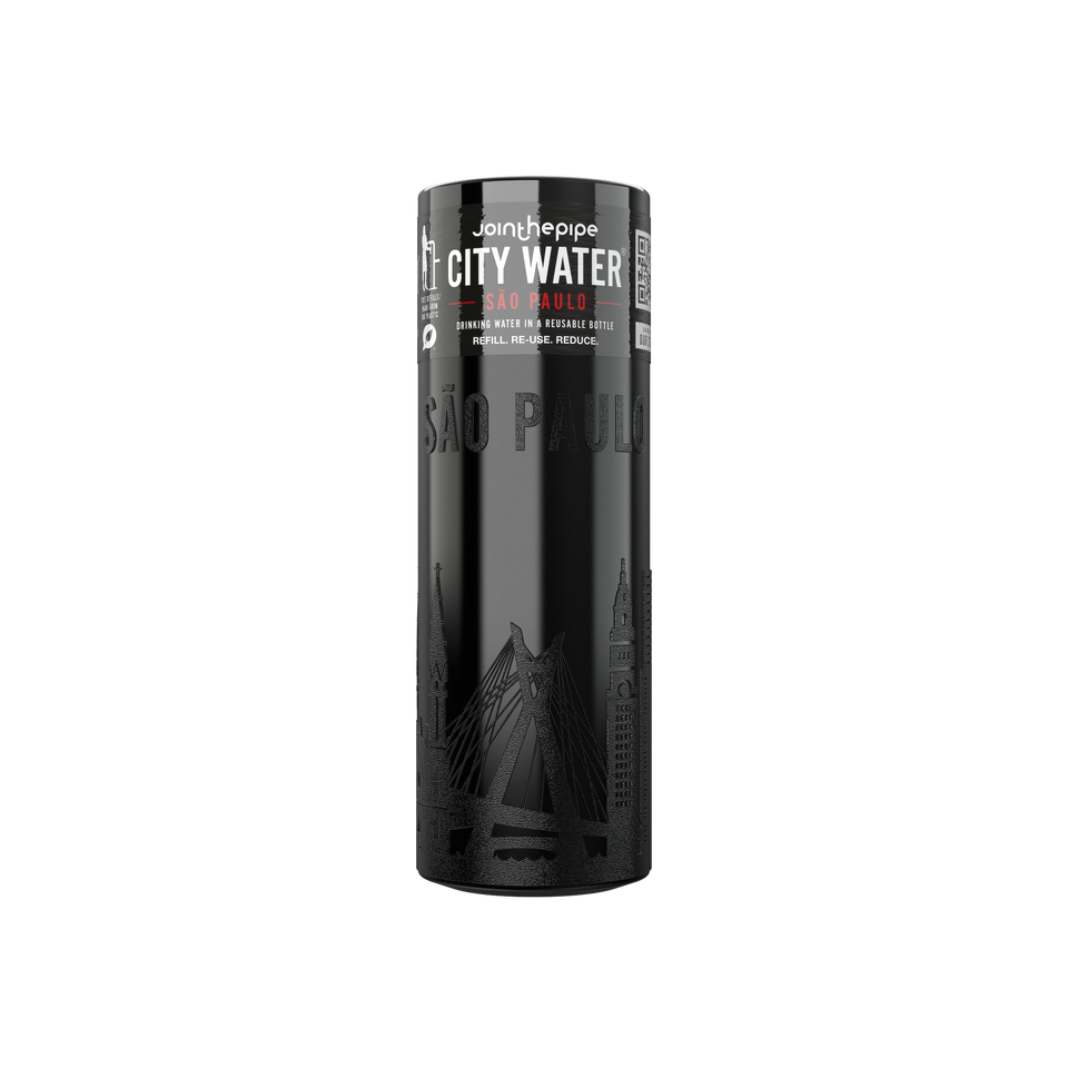 Filled Bottle | Sao Paulo City Water Color: Black | Join The Pipe