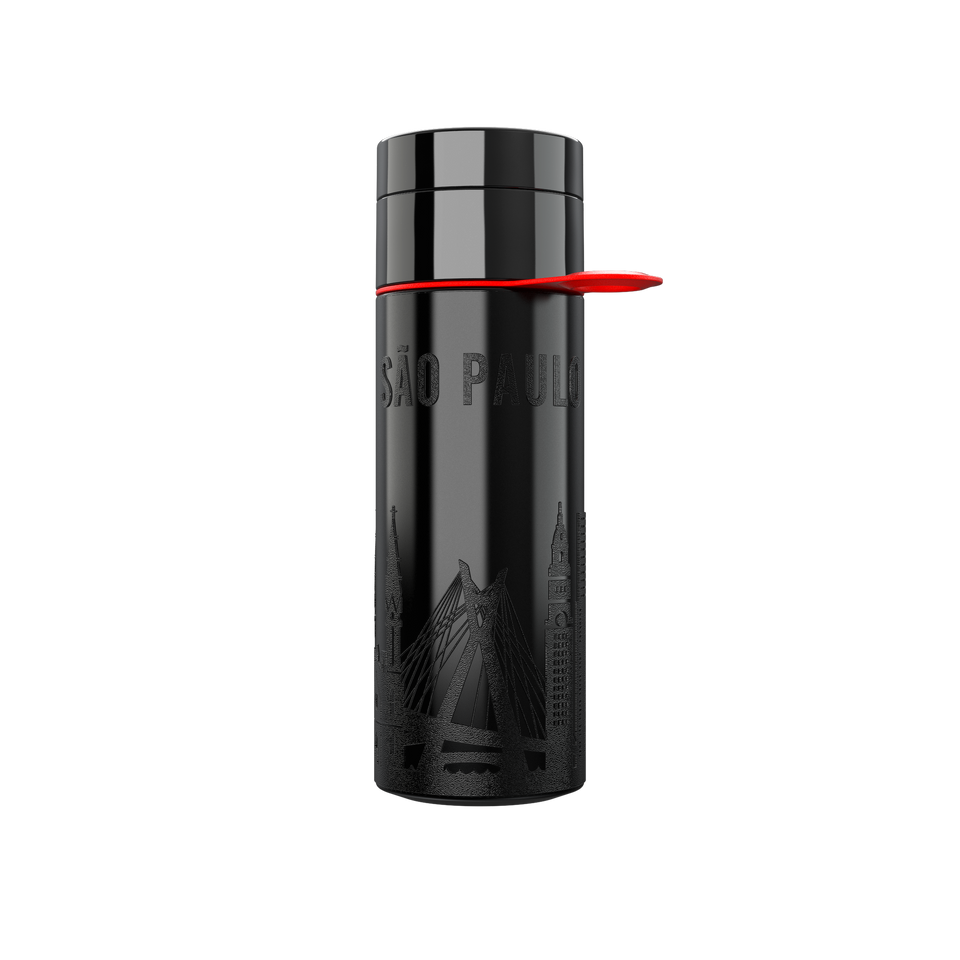 Branded Water Bottle (City Bottle) | Sao Paulo Bottle 0.5L Bottle Color: Black | Join The Pipe