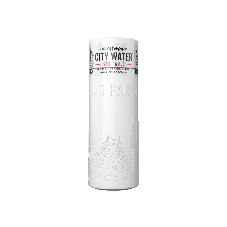 Filled Bottle | Sao Paulo City Water Color: White | Join The Pipe