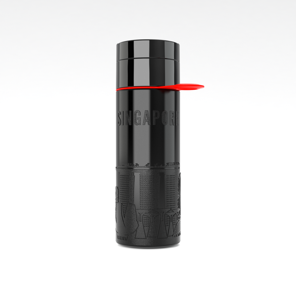 Branded Water Bottle (City Bottle) | Singapore Bottle 0.5L Bottle Color: Black | Join The Pipe