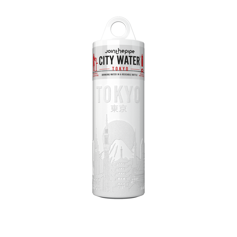 Filled Bottle | Tokyo City Water Color: White | Join The Pipe