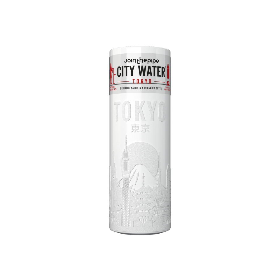 Filled Bottle | Tokyo City Water Color: White | Join The Pipe