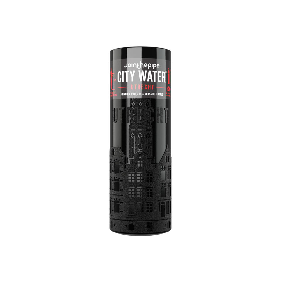 Filled Bottle | Utrecht City Water Color: Black | Join The Pipe