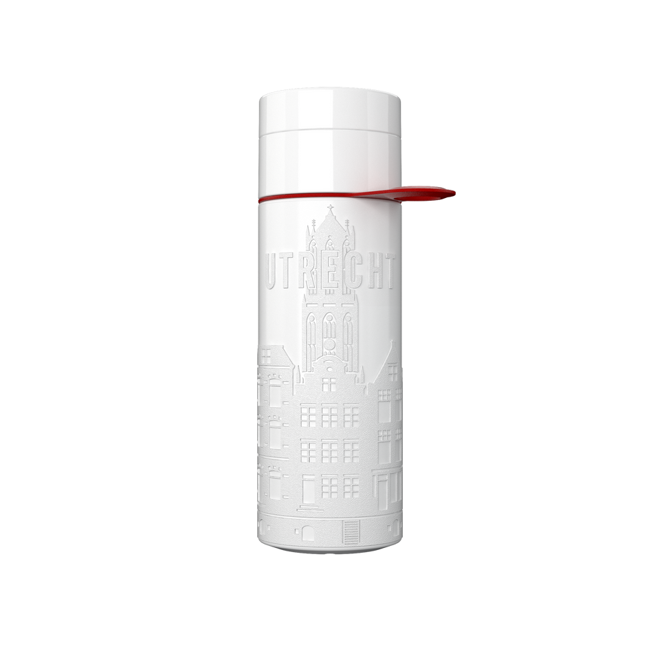 Branded Water Bottle (City Bottle) | Utrecht Bottle 0.5L Bottle Color: White | Join The Pipe